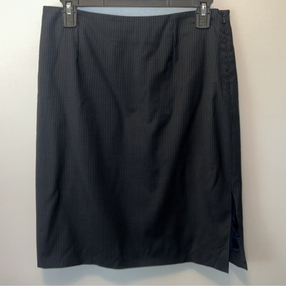 Brooks Brothers Navy Blue Pinstripe Pencil Skirt